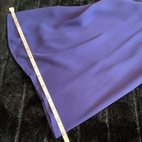 Women's a.maglia Blue Purple Boxy Blouse with Mandarin Collar Size Small - Picture 11 of 11